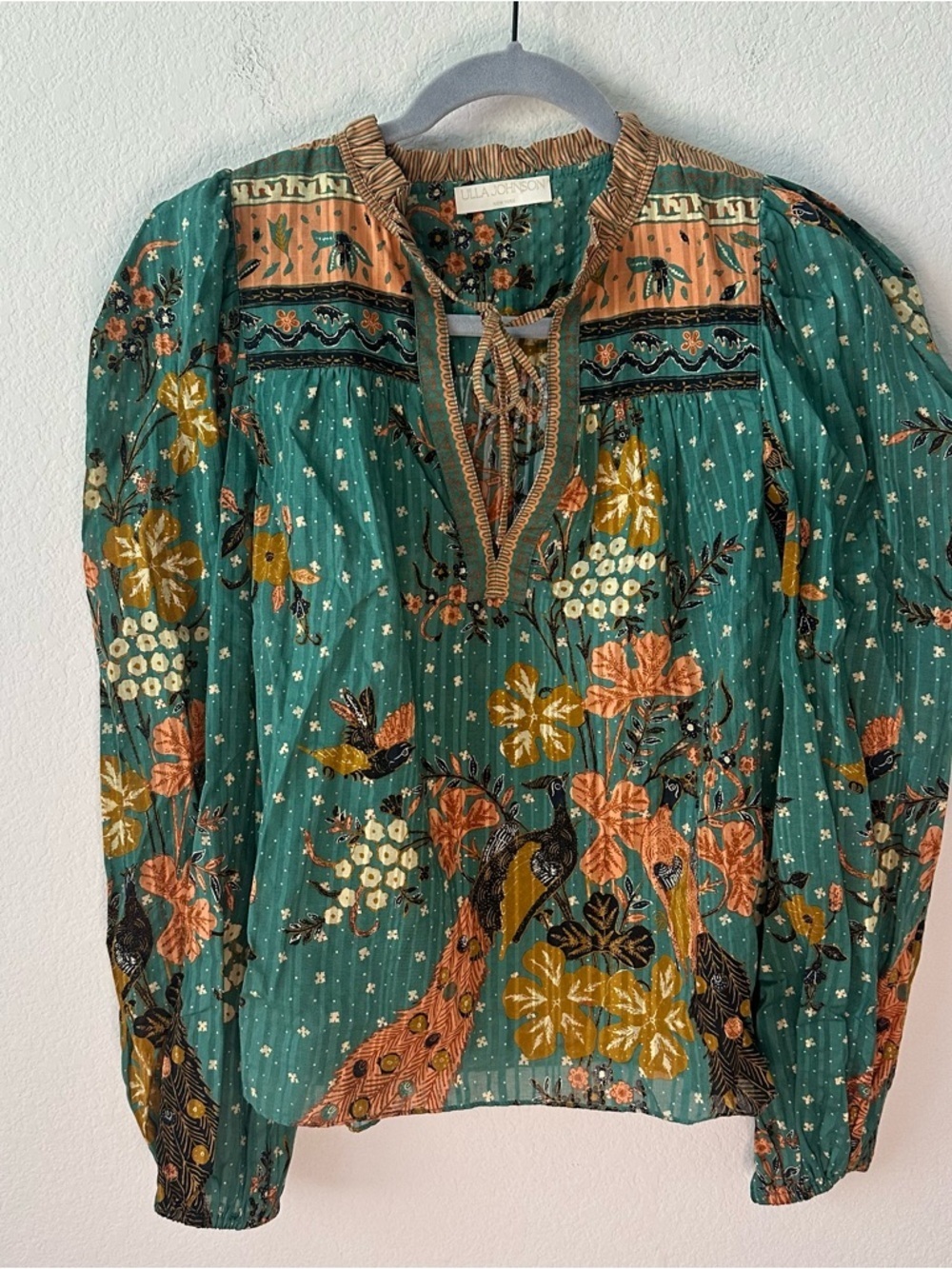 ULLA JOHNSON Hummingbird Rana Blouse SZ US 2 - Picture 2 of 6
